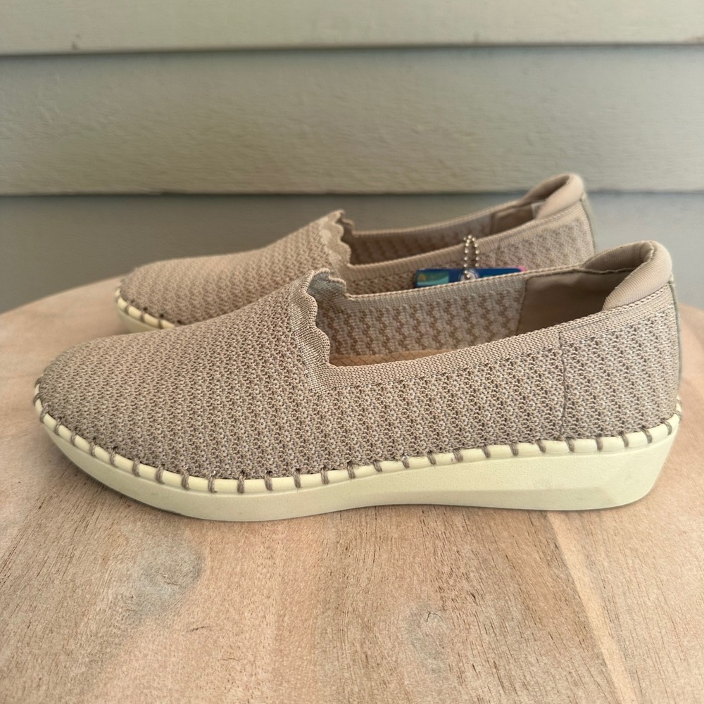 Skechers Women's Slip-On Knit Loafers in Beige - Picture 5 of 12